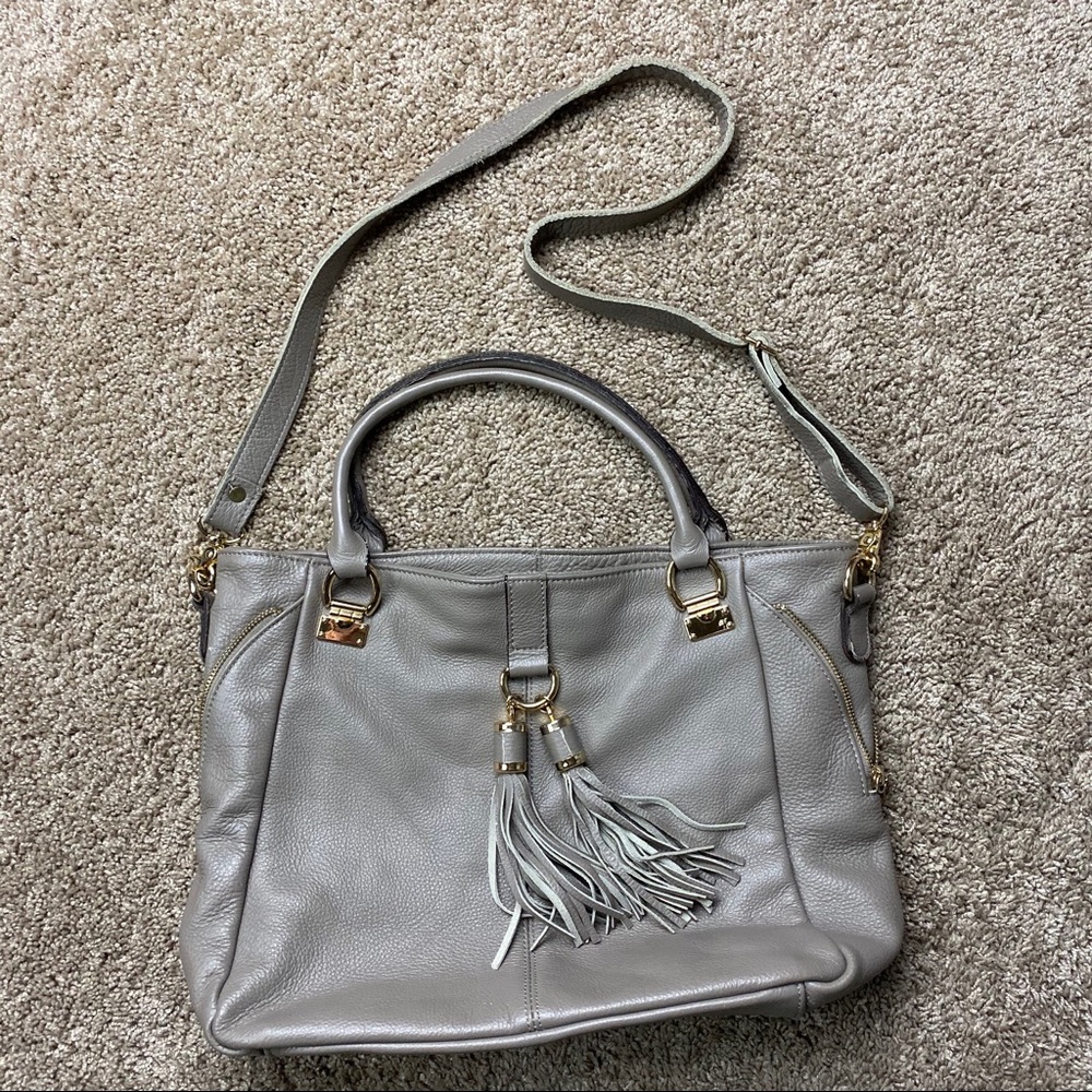 Beyond Best Cowhide Leather Satchel Purse